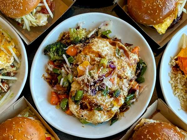 breakfast bowls and sandwiches